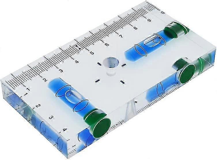 Clear Multi-Function T-Type Spirit Level with Magnetic Scale - 95 x 51 x 13mm - Blue