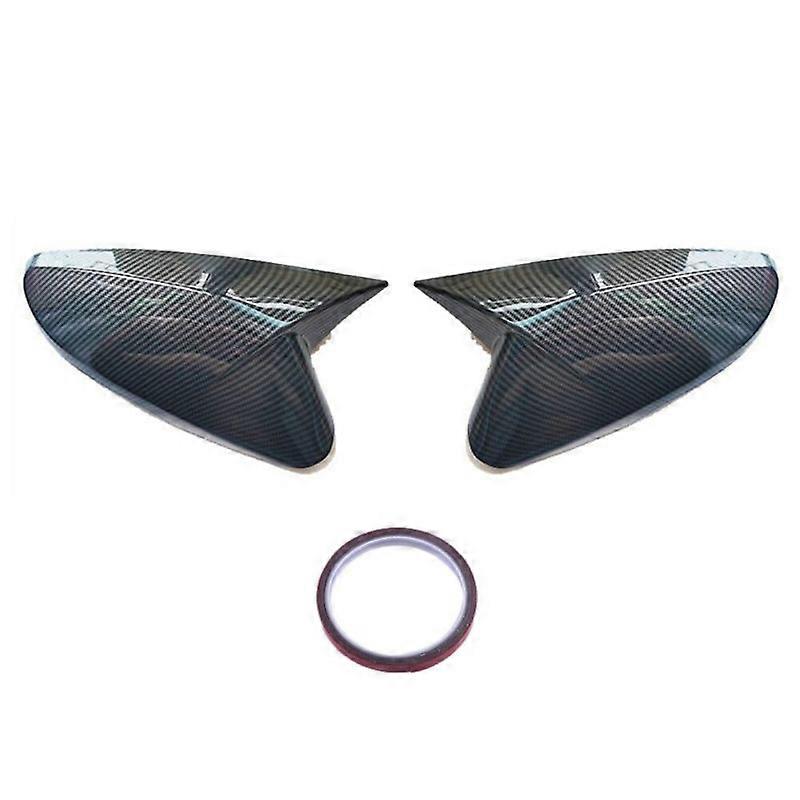 For Hyundai Veloster 2012-2017 Car Rear View Mirror Cover Exterior Accessoires Ox Horn Side Shell Reverse Caps Trim Carbon Fiber