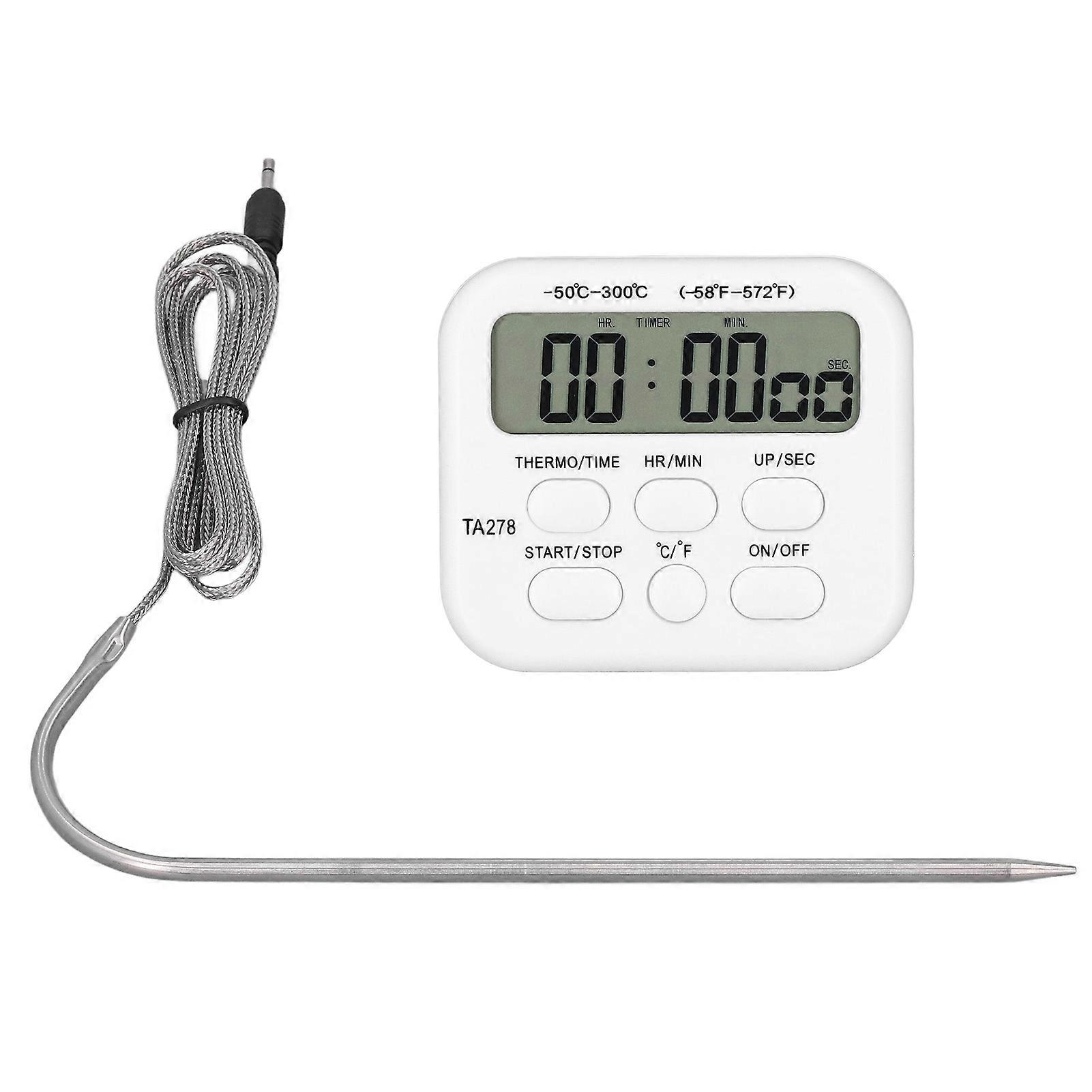 Digital Thermometer probe for High Sensitivity Grilling Baking Timer Coverage - Celsius Fahrenheit - Wireless Alerts