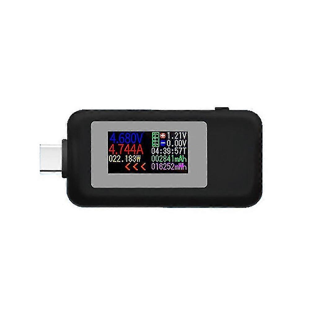 Type-c Usb Tester Current 4-30v Usb-c Voltage Current Tester,black