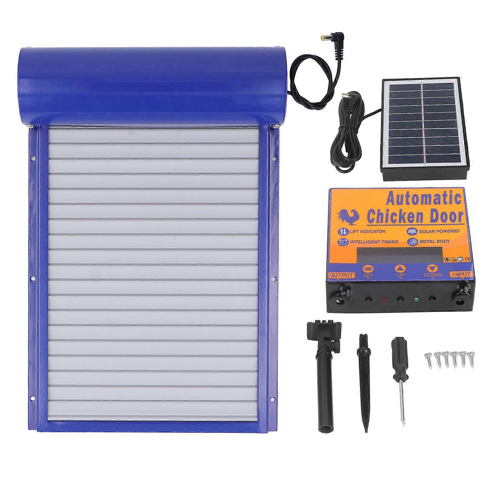 Automatic Chicken Coop Door Solar Powered Chicken Door Opener Daily Programmable Timer Control