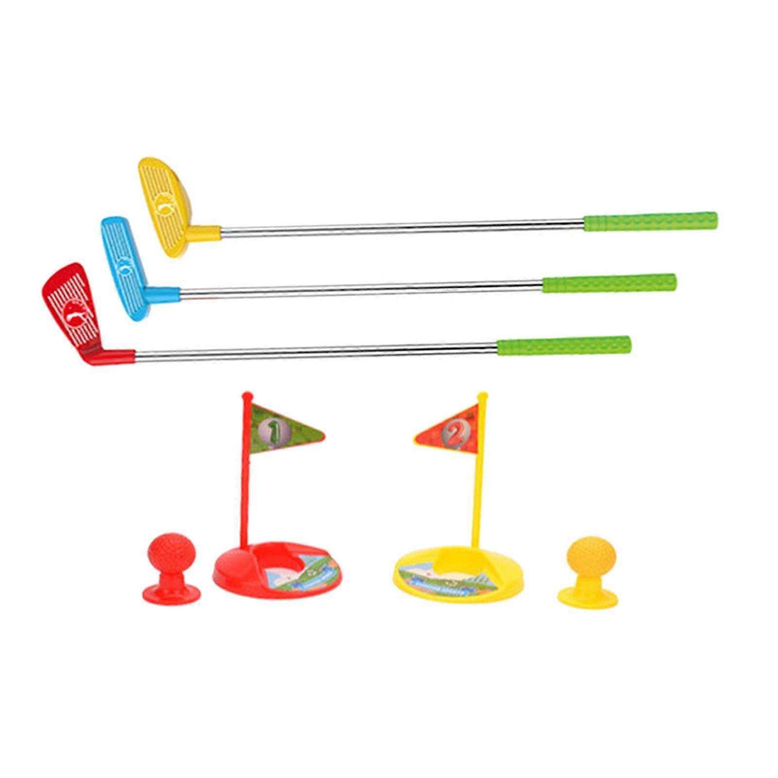 キッズゴルフセット2フラグ2ティー教育ゴルフおもちゃセット屋内ボールおもちゃ用