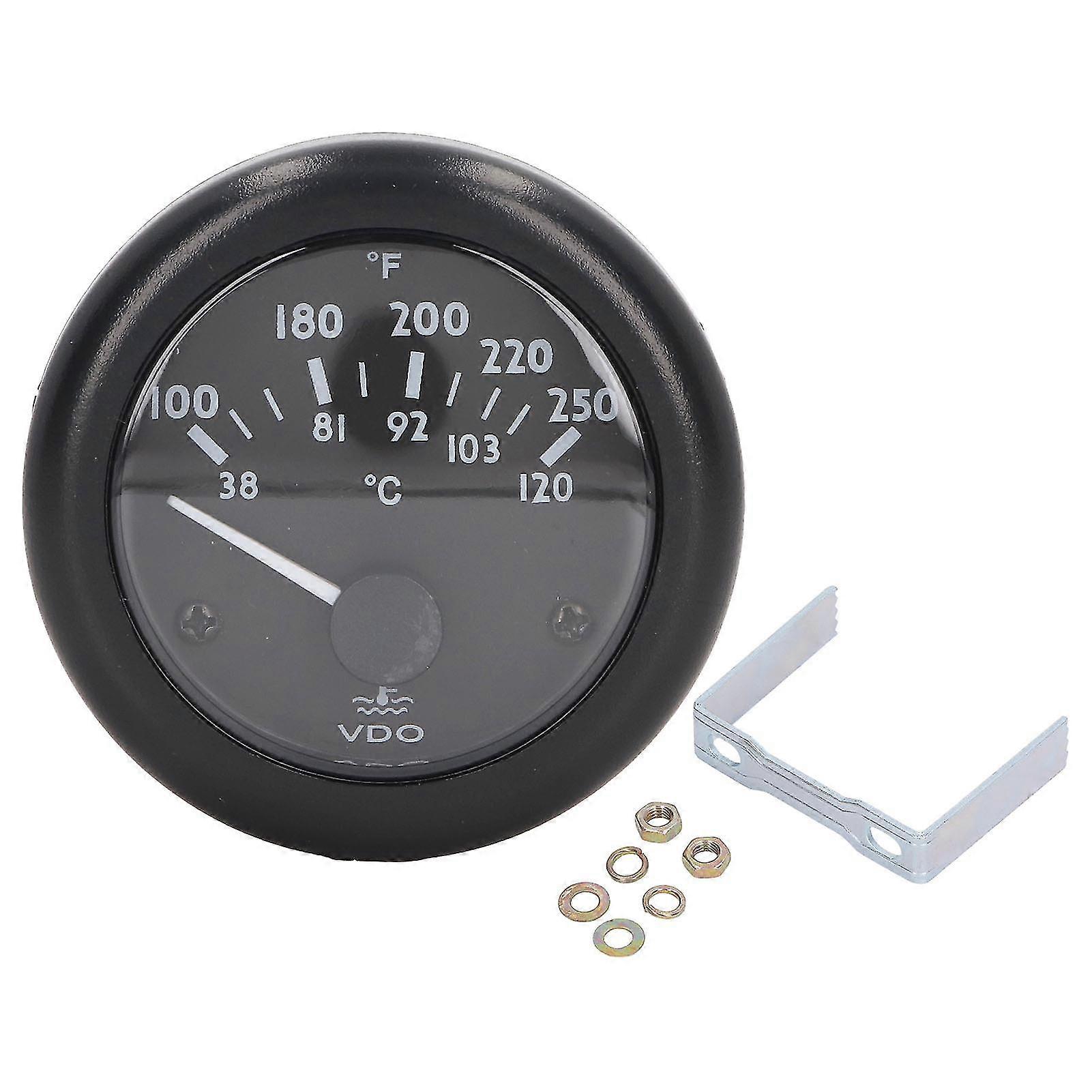Water Temperature Gauge for Diesel Generators High Accuracy 2in Waterproof 12V Wide Range Meter