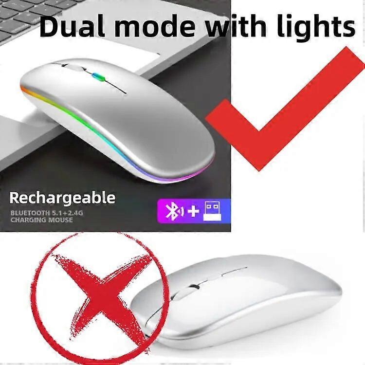 Wireless Mouse RGB Rechargeable Mice Wireless Computer Mause LED Backlit Ergonomic Gaming Mouse for Laptop PC Mice & Trackballs