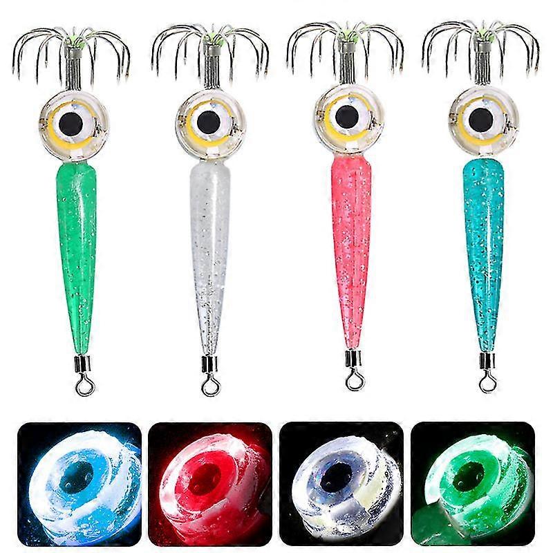 Color Led Fishing Light Squid Hook Electronic Luminous Fish Hook With Hook 1Pcs