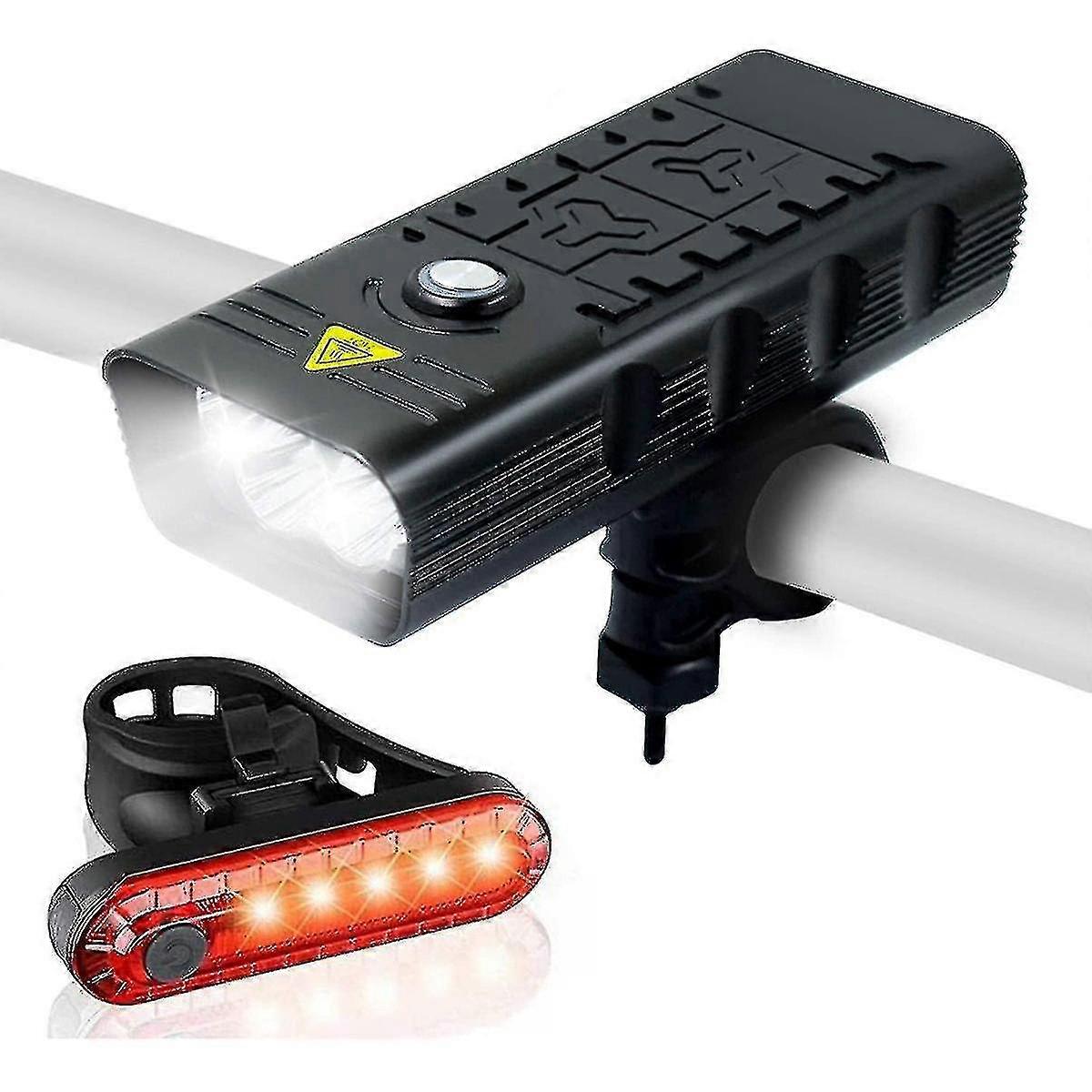 4000 Lumens Rechargeable Bicycle Front Light,with Taillight,for Bikes