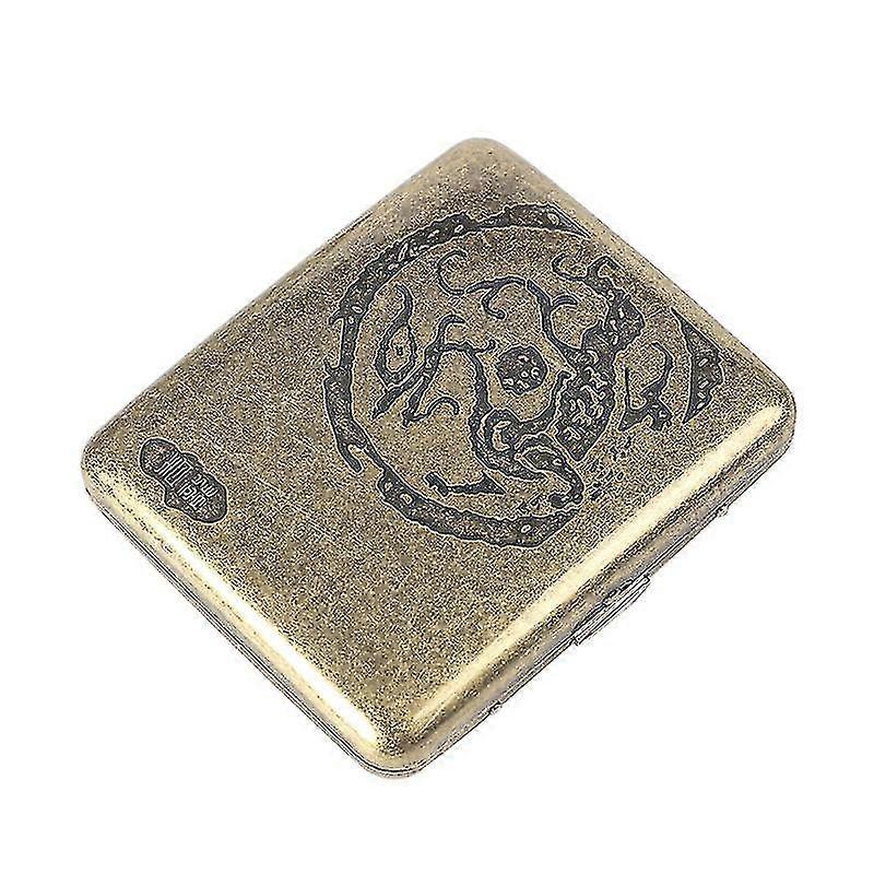 Portasigarette in metallo a conchiglia in bronzo, 20 pezzi di portasigarette in metallo bronzo, custodia per sigarette da uomo contro la pressione e l'umidità