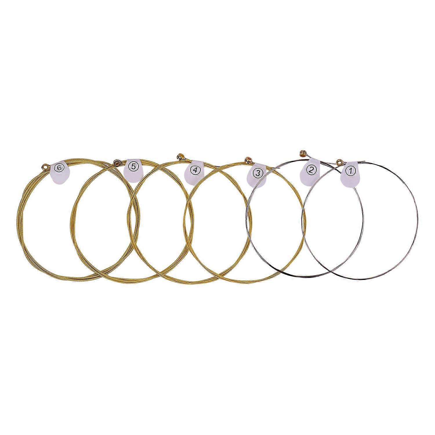 DAG-010 Extra Light Acoustic Folk Guitar Strings High Carbon Steel Core Wire Brass Wound Corrosion Resistant 6 Strings Set for Beginner Daily Practic