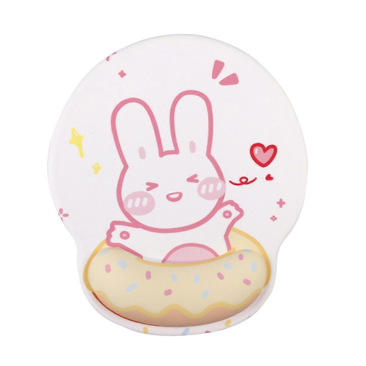 Cute soft rabbit-Mouse pad with cushion-Wrist rest Gaming-Mousepad wrist rest-Comfort with wrist rest Ergonomic -PC laptop Notebook- Silicone mouse pa