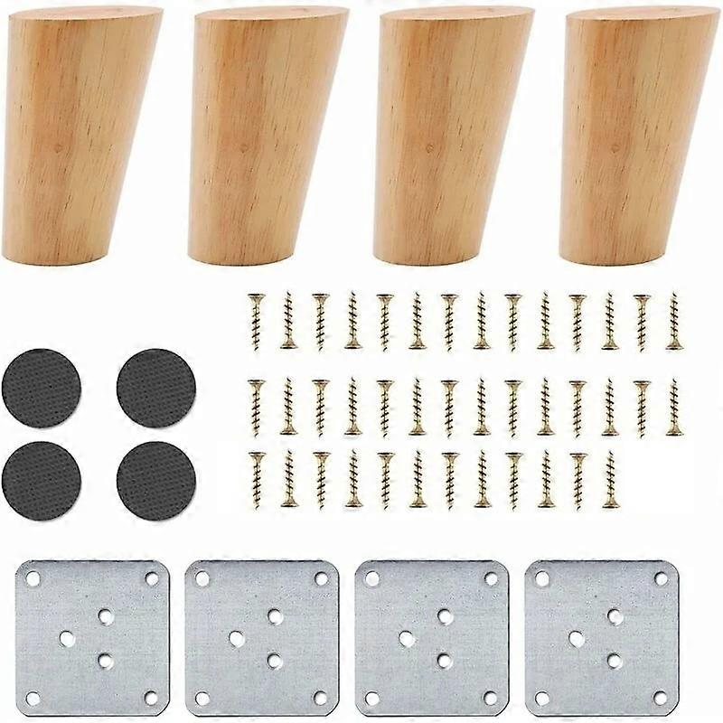 木製家具の脚4本セット交換用ソファ、ベッド、テレビスタンドの脚