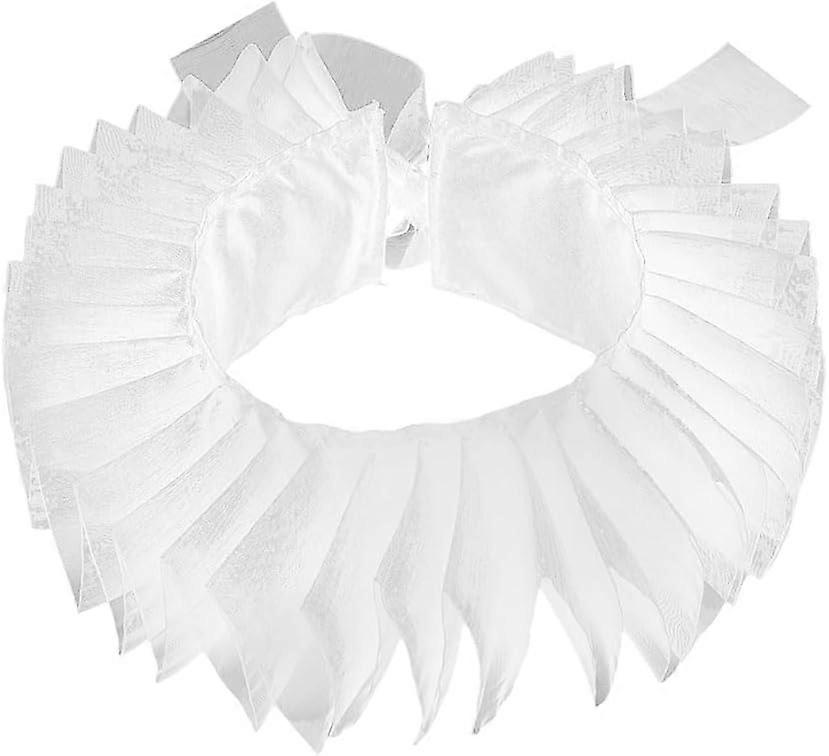 Lace Ruffle Collar Detachable Lace False Neckline Trim Garment Accessories White 395~1680x73x55mm