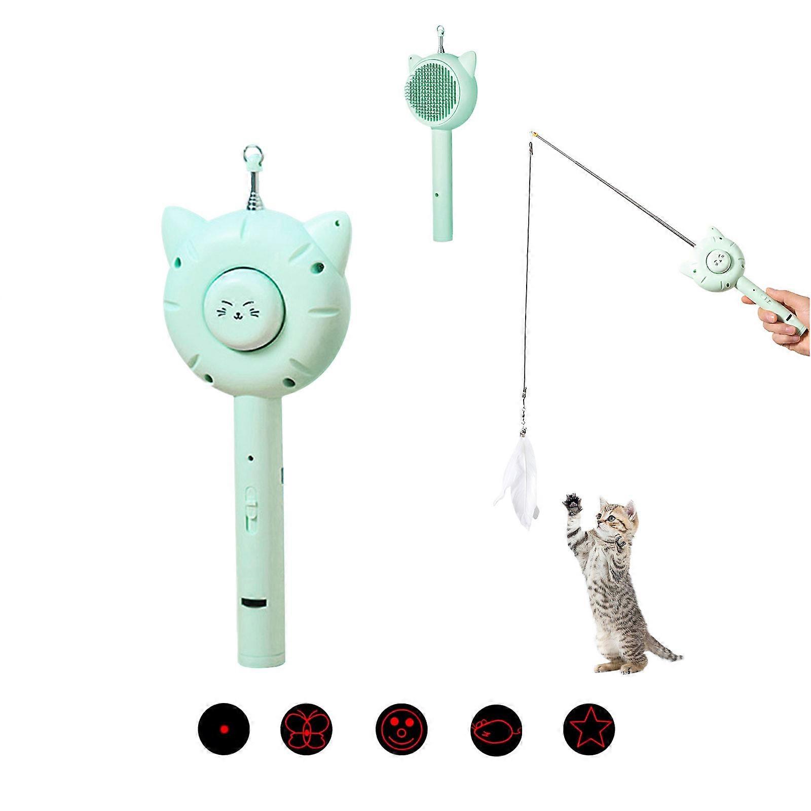 5 In 1 Cuddles And Meow Cat Comb Brush With Release Button Pet Hair Cleaner Brush For Cats And Dogs