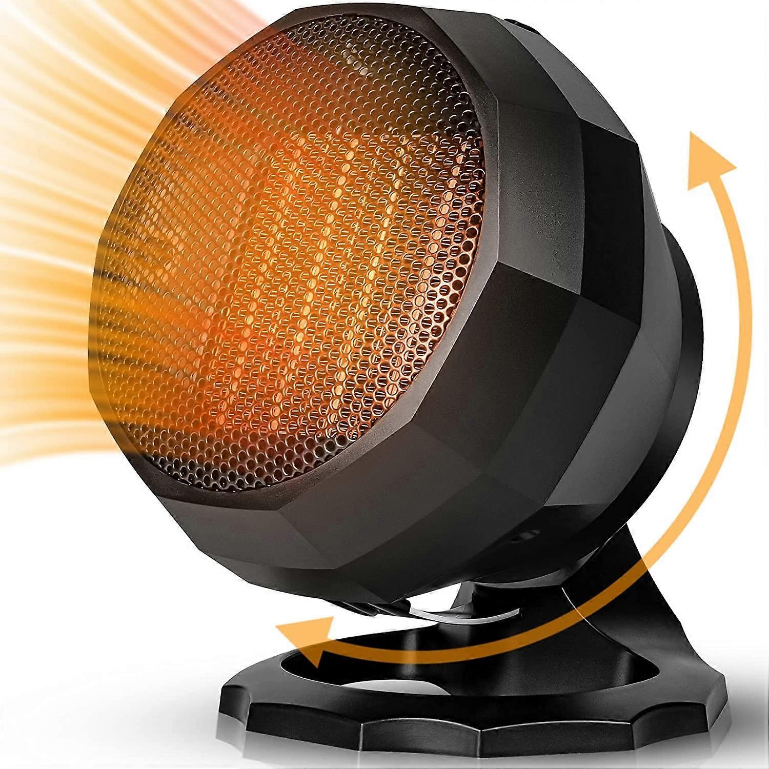 Space Heater 1800W,PTC Ceramic Fan Heater,Three Heating Settings,Black