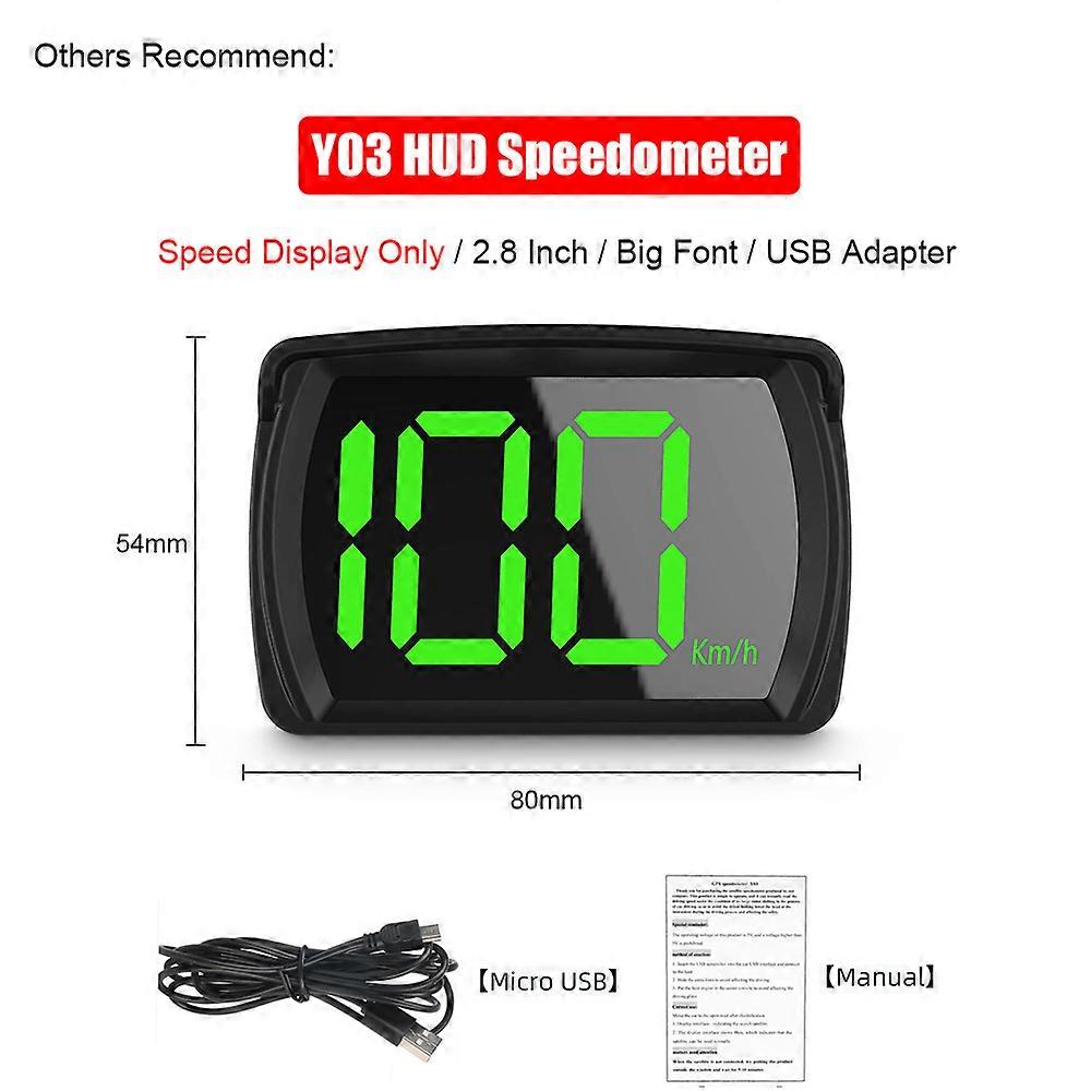 2.8/3/4.5inch Screen Car HUD C60s C80 Y03 Head Up Display Windshield Odometer GPS Speedometer LED Altitude KMH MPH Meter Test