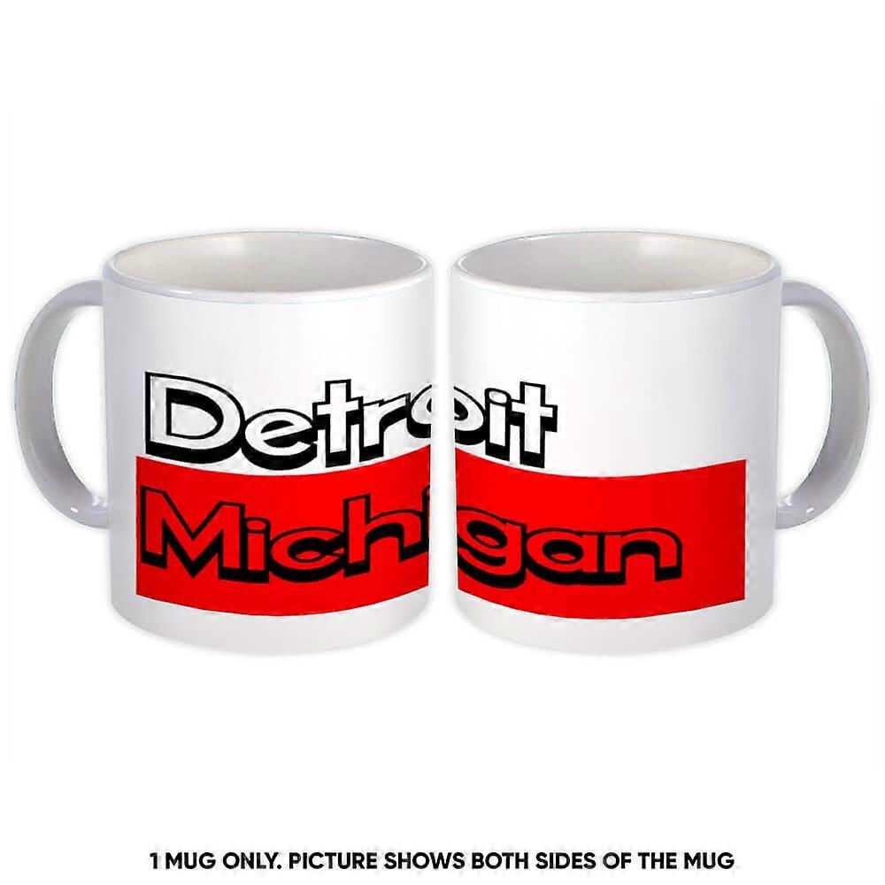 Gift Mug: Detroit Michigan Rectangle