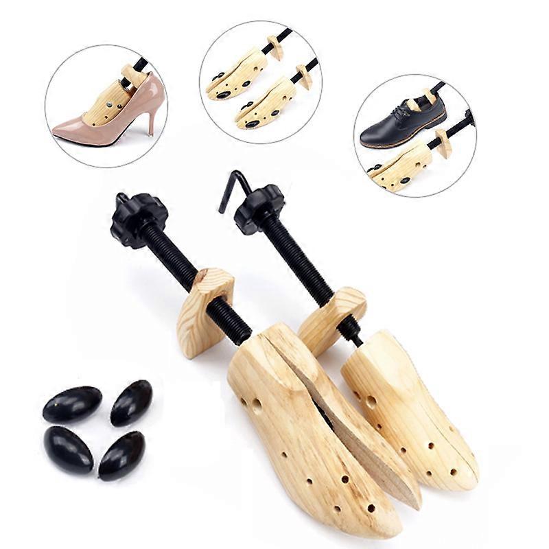 2-Way Wooden Shoe Stretcher for Women and Men 2 Pack