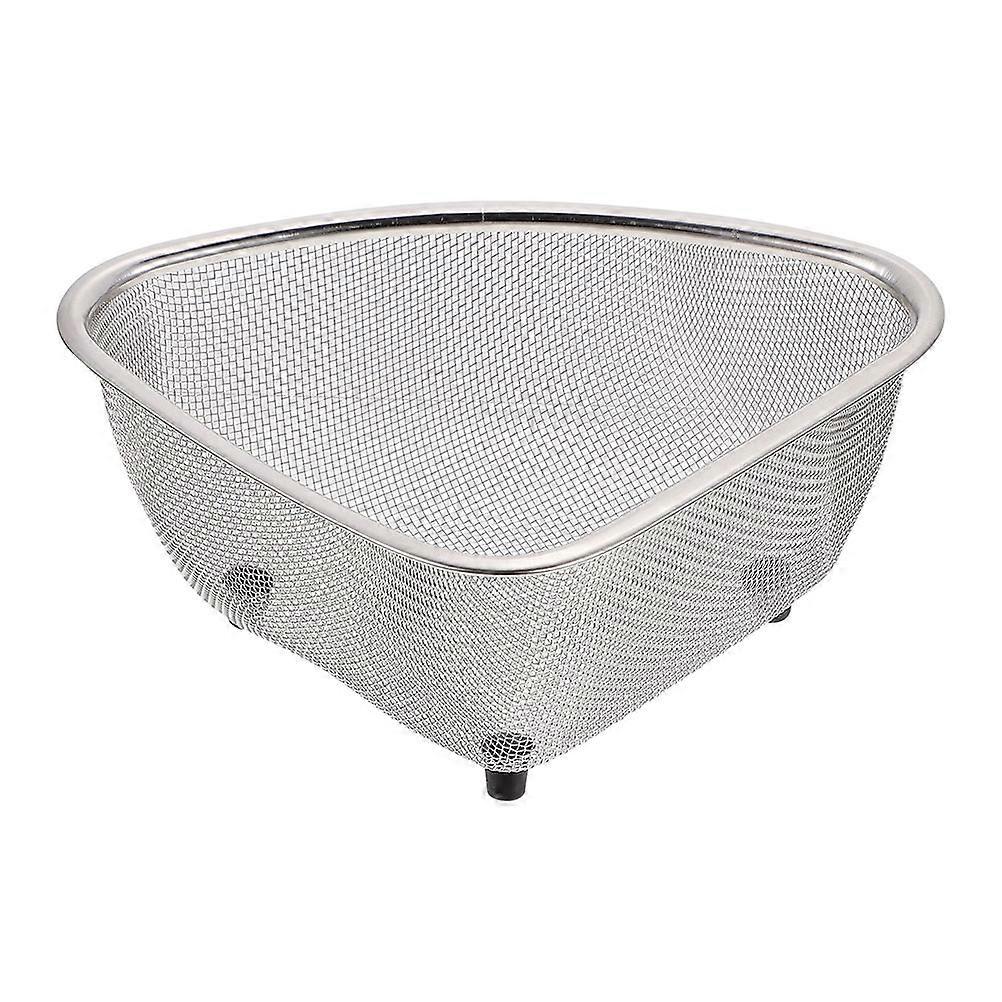 1Pc Sink Corner Storage Basket Triangle Shape Sink Draining Basket for Kitchen