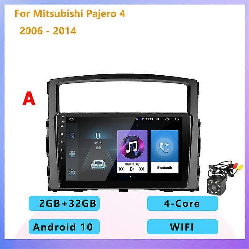 2GB+32GB 2 din Android 10 car radio multimedia player carplay Auto GPS navigation For Mitsubishi Pajero 4 V80 V90 2006 - 2014