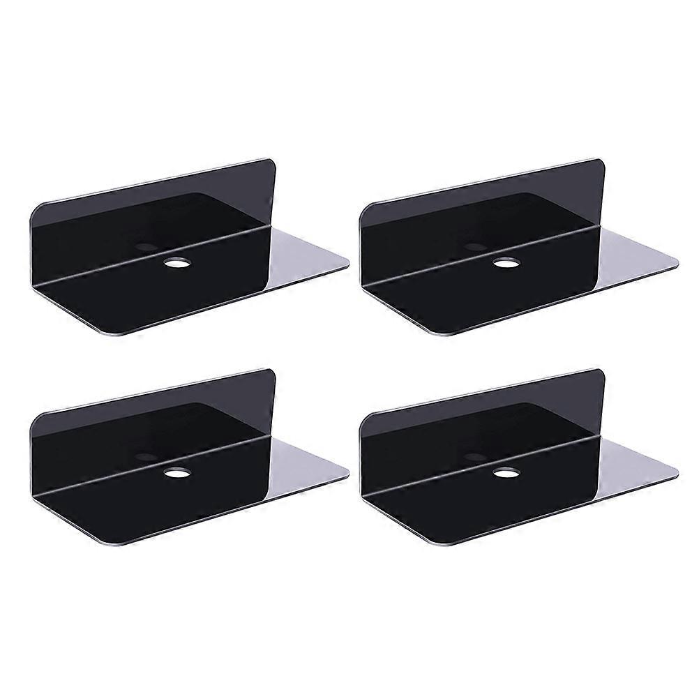 4Pcs Floating Wall Shelves Self Adhesive Floating Corner Shelves Small Display Shelf