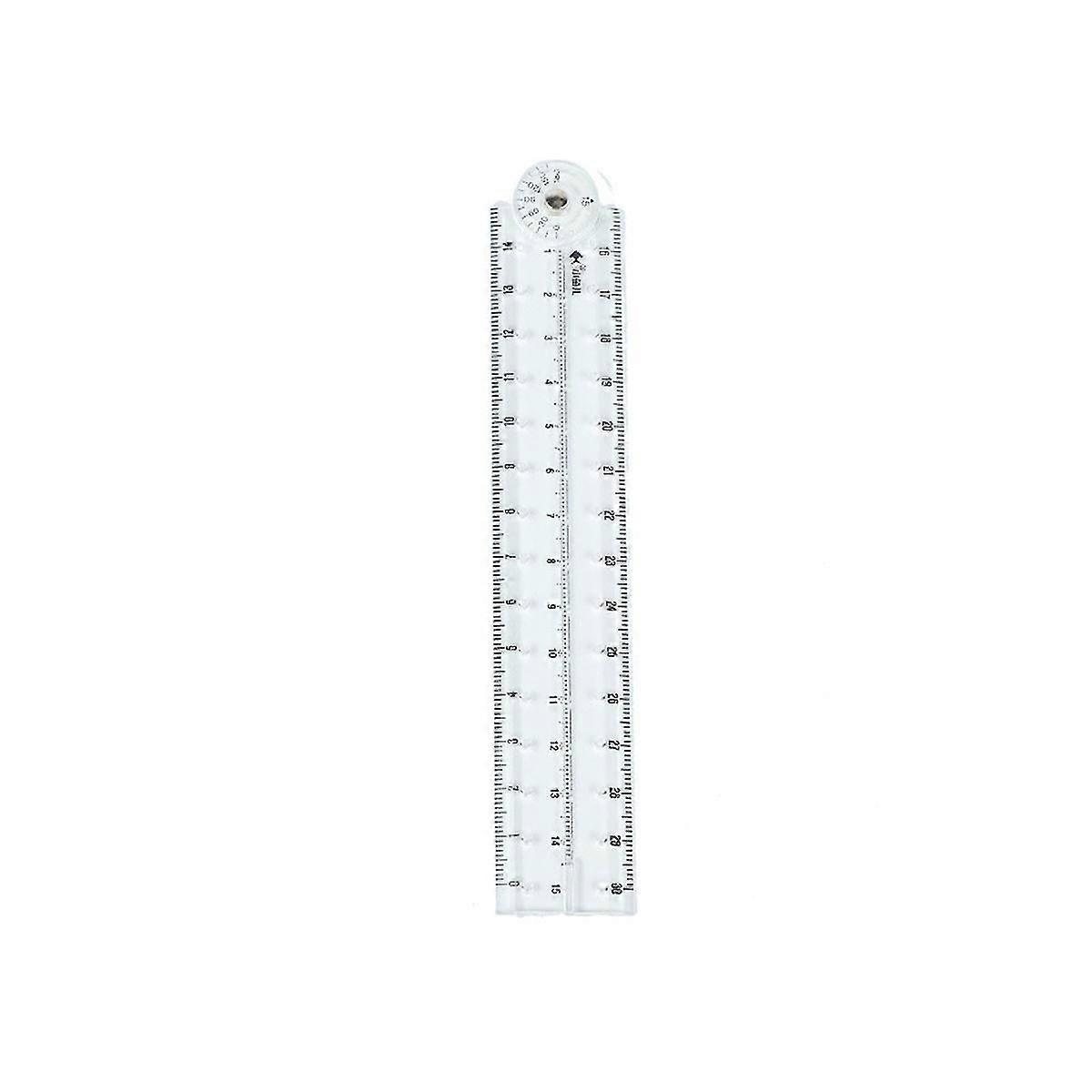 Folding Ruler Color Flexible Ruler Plastic Transparent Ruler Bendable Foldable Expandable