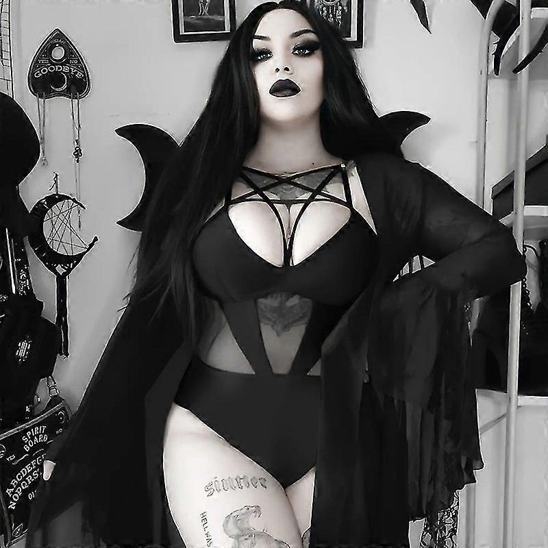 # Lq84 -punta Hollow Gothic Mesh Jumpsuit Ragazza