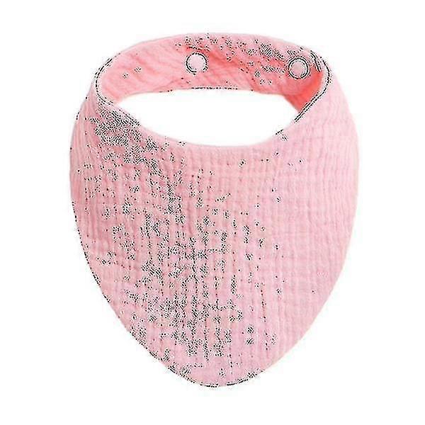 Baby Bibs Cotton Accessories Newborn Solid Color Snap Button Soft Triangle Towel