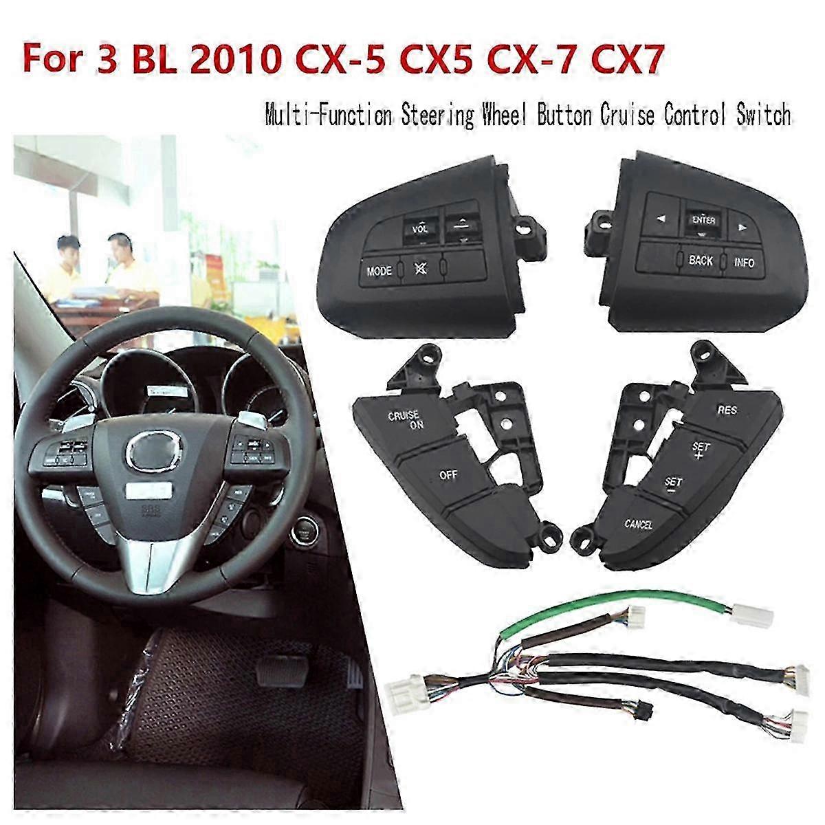 Multi-function Steering Wheel Button Cruise Control Switch For 3 Bl 2010 -5 Cx5 -7 Cx7 Volume Control Switches