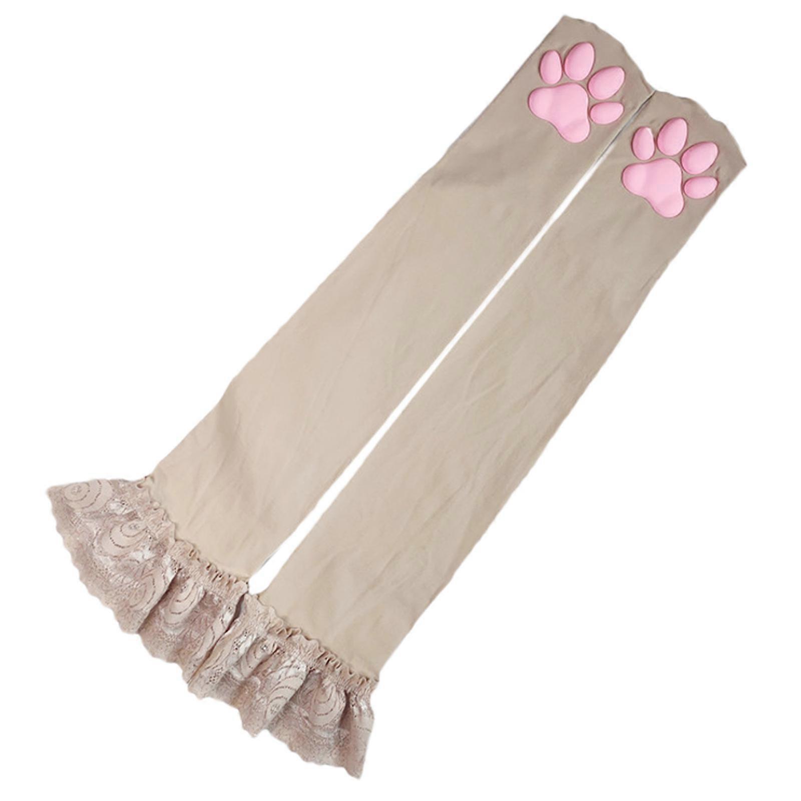 לגרבי ציפורני חתול לגרביים לכפות חתול גרביים ארוכים מעל הברך גרביים ארוכים לנשים לוליט