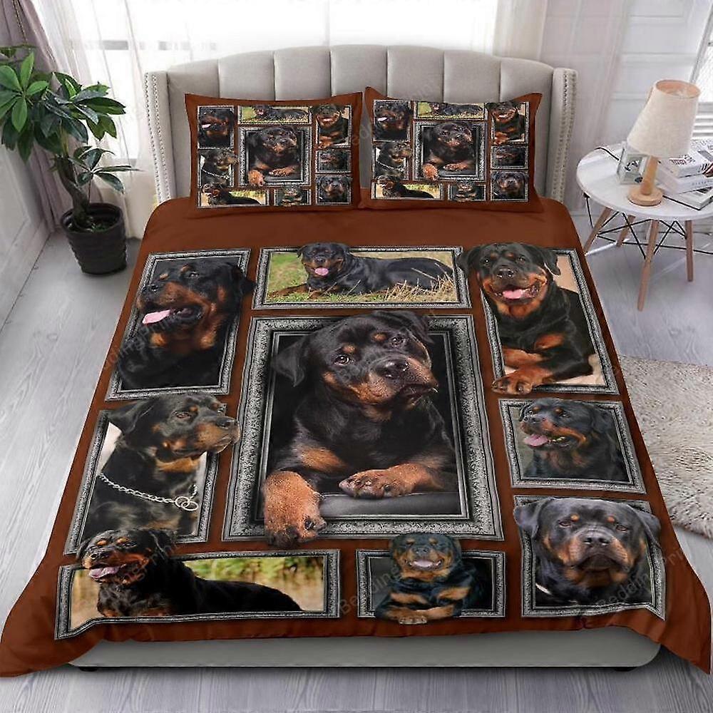 v3422 Lakan Rottweiler Påslakanset för hund Sängkläder Sängkläder Super lakan IU3422