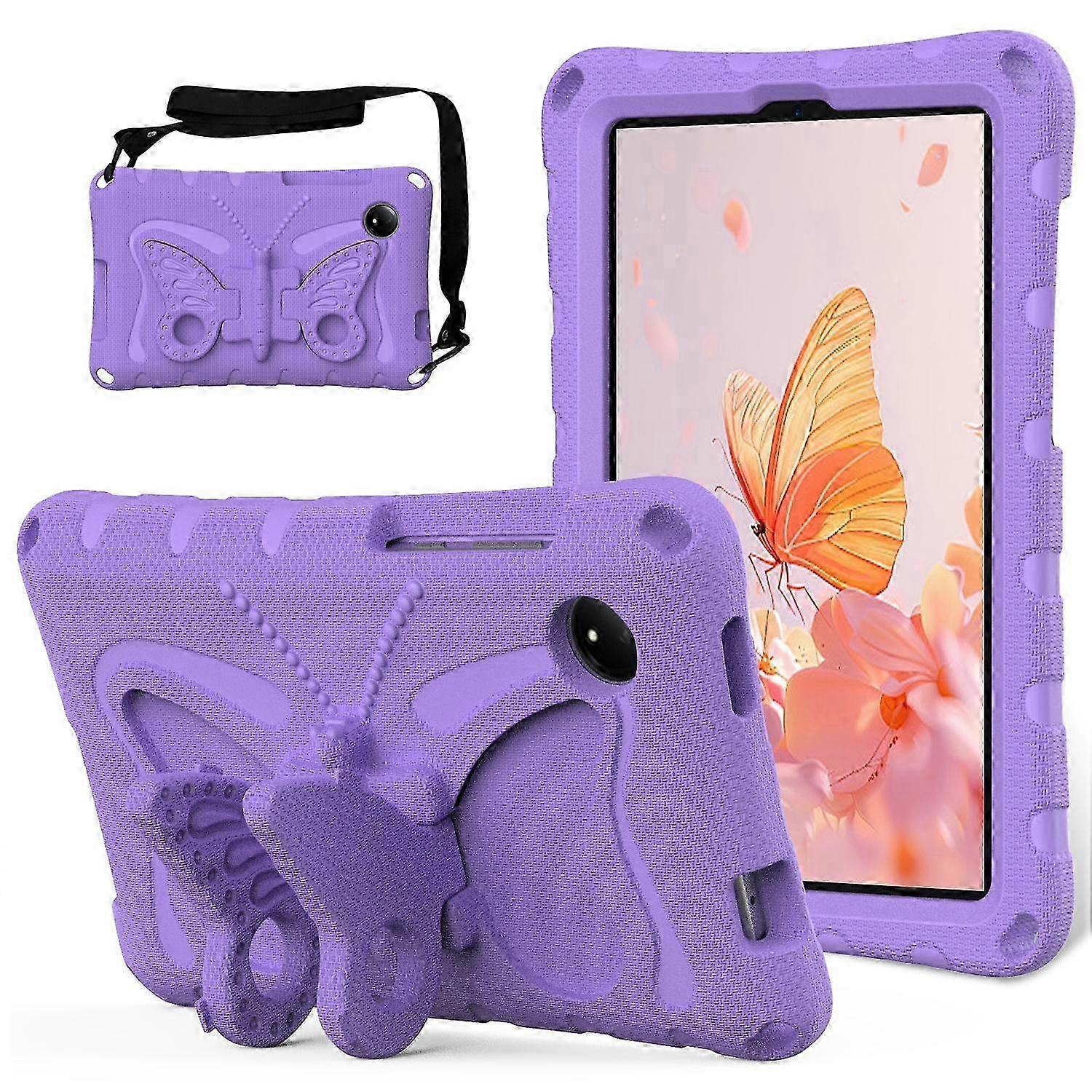 Para Xiaomi Redmi Pad SE 4G 8,7 polegadas Capa Borboleta Suporte EVA Capa para Tablet com Alça de Ombro g20241409113