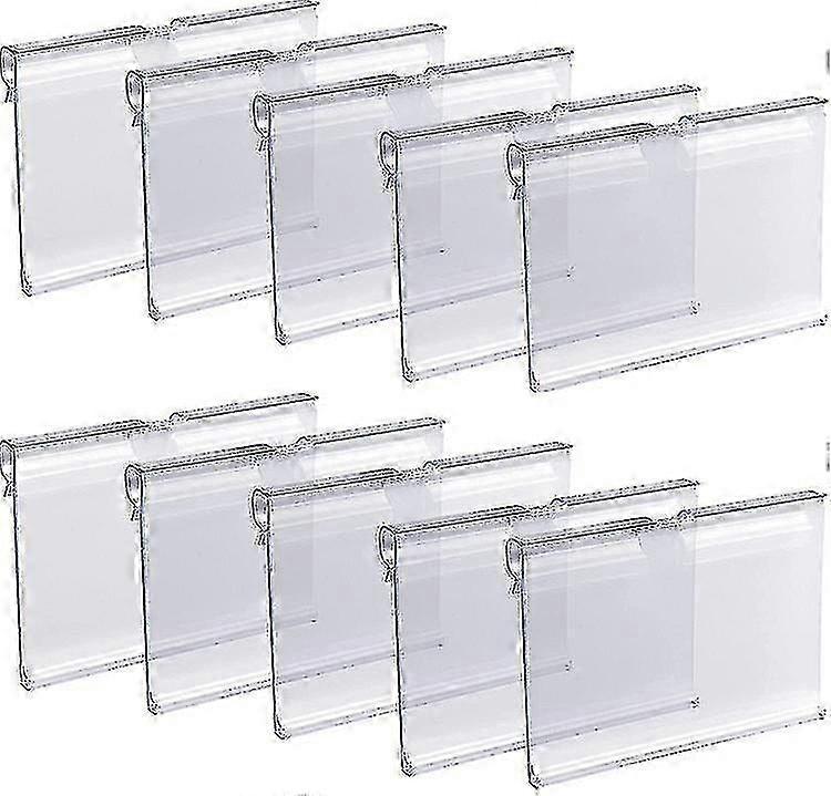 50pcs σαφές πλαστικό κλιπ ετικετών ετικετών ράφι λιανικής λιανικής τιμών κατόχων ετικετών στο καλάθι εμπορευμάτων Displ