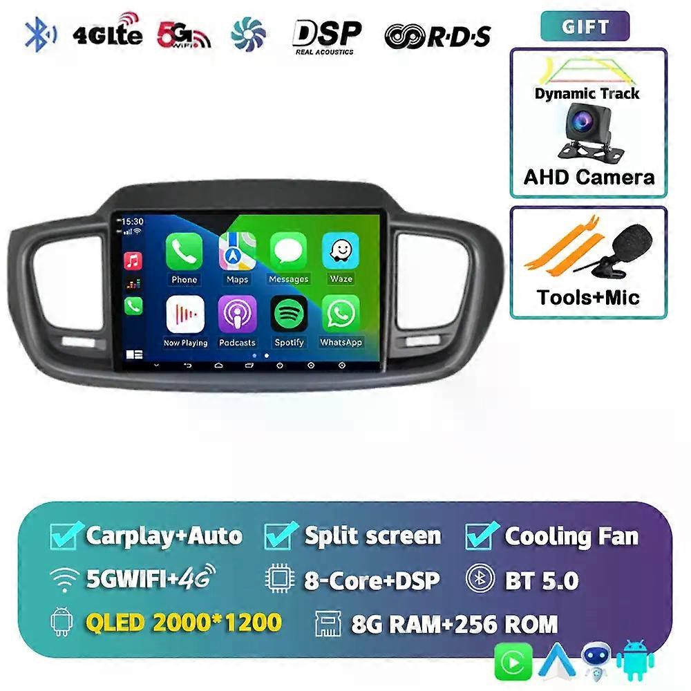 Android 14 Carplay Auto Wifi+4g 8core Car Radio For Kia Sorento 3 2015 2016 2017 2018 Dsp Gps Multimedia Video Player Stereo Dsp