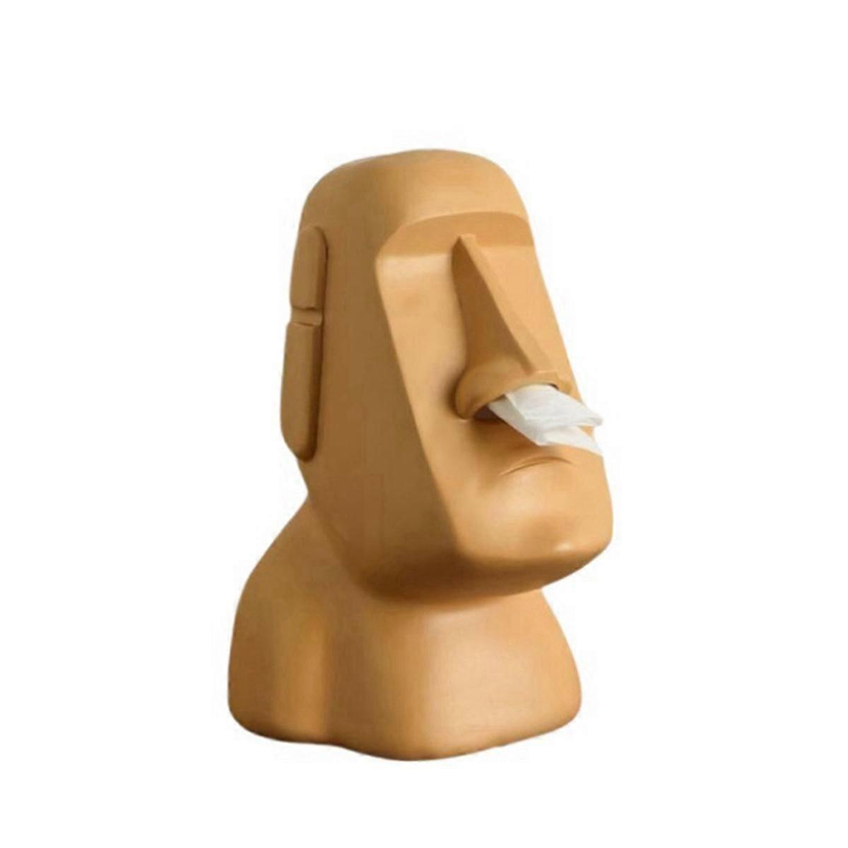 Easter Island Stone Statue Paper Towel Box Home Decoration Statue Retro Living Room Decoration Home