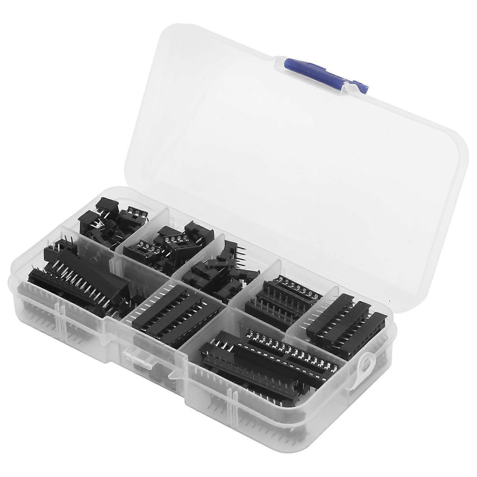 ic sockets 66Pcs IC Sockets Adapter InLine DIY Electronic Component 6 8 14 16 18