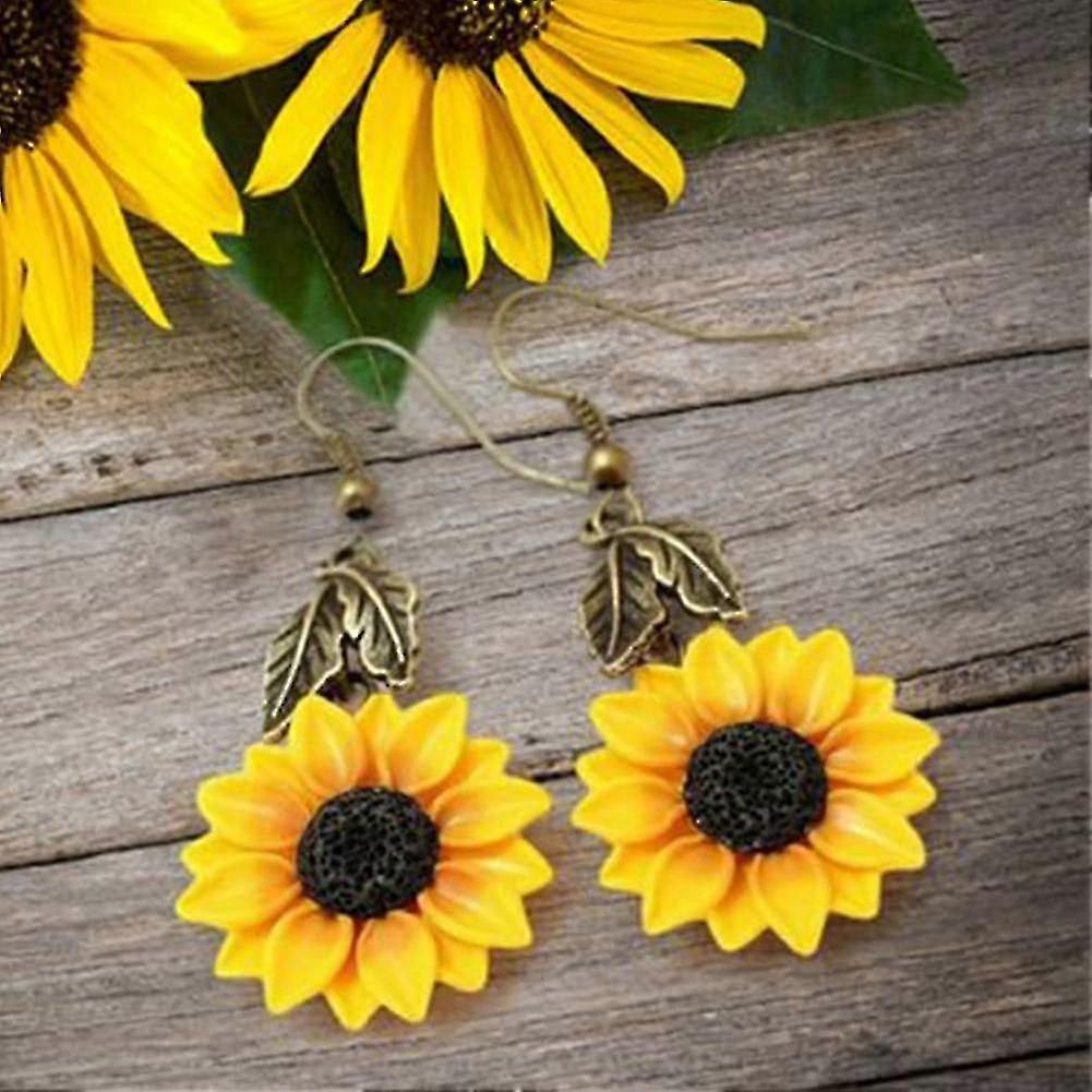Sunflower Drop Earrings GuanGuan