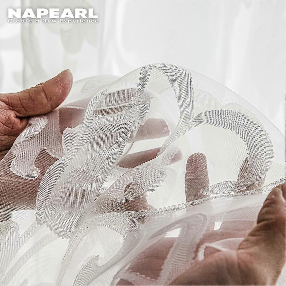 1 PC NAPEARL Jacquard Window Bedroom Tulle Curtain Soft Sheer Curtain For Home Decor