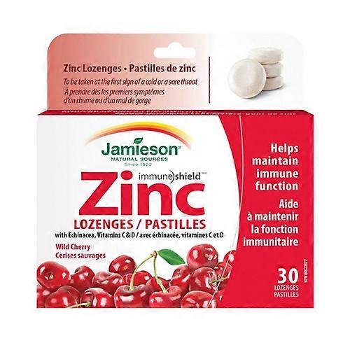 Jamieson Vitamins Zinc Lozenges With Echinacea Vitamins C And D -Wild Cherry, 30 Lozenges