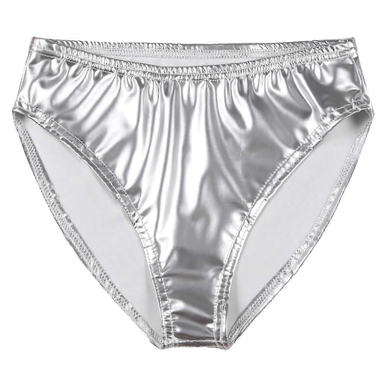 Mens Wet Look Lack Läder Trosor Underkläder För Män Gay Manliga Trosor Casual Kläder Hommes Elastiskt Midjeband Underbyxor