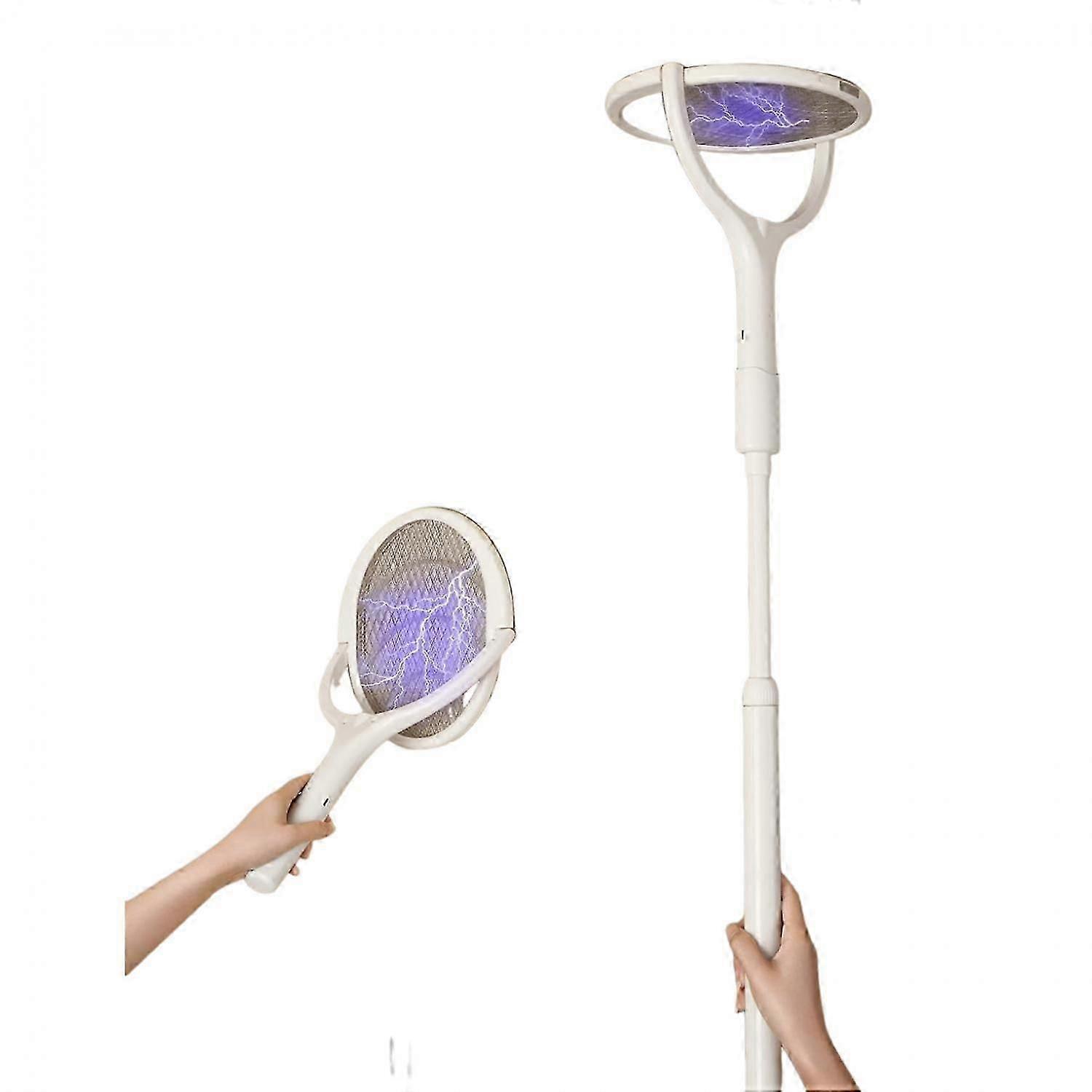 Rotating Head Rechargeable Fly Swatter Electric Fly Swatter Racket Bug Zapper Racket Indoor Bug Zapper Indoor Fly Zapper Repellent Fruit Fly Trap Mosq