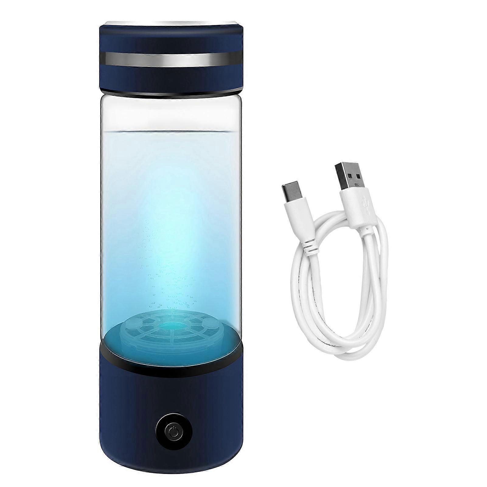 Portable Hydrogen Water Bottle Generator with SPE and PEM Technology Rechargeable Hydrogen Water Ionizer Machine for Home Travel Fitness Daily Drinkin