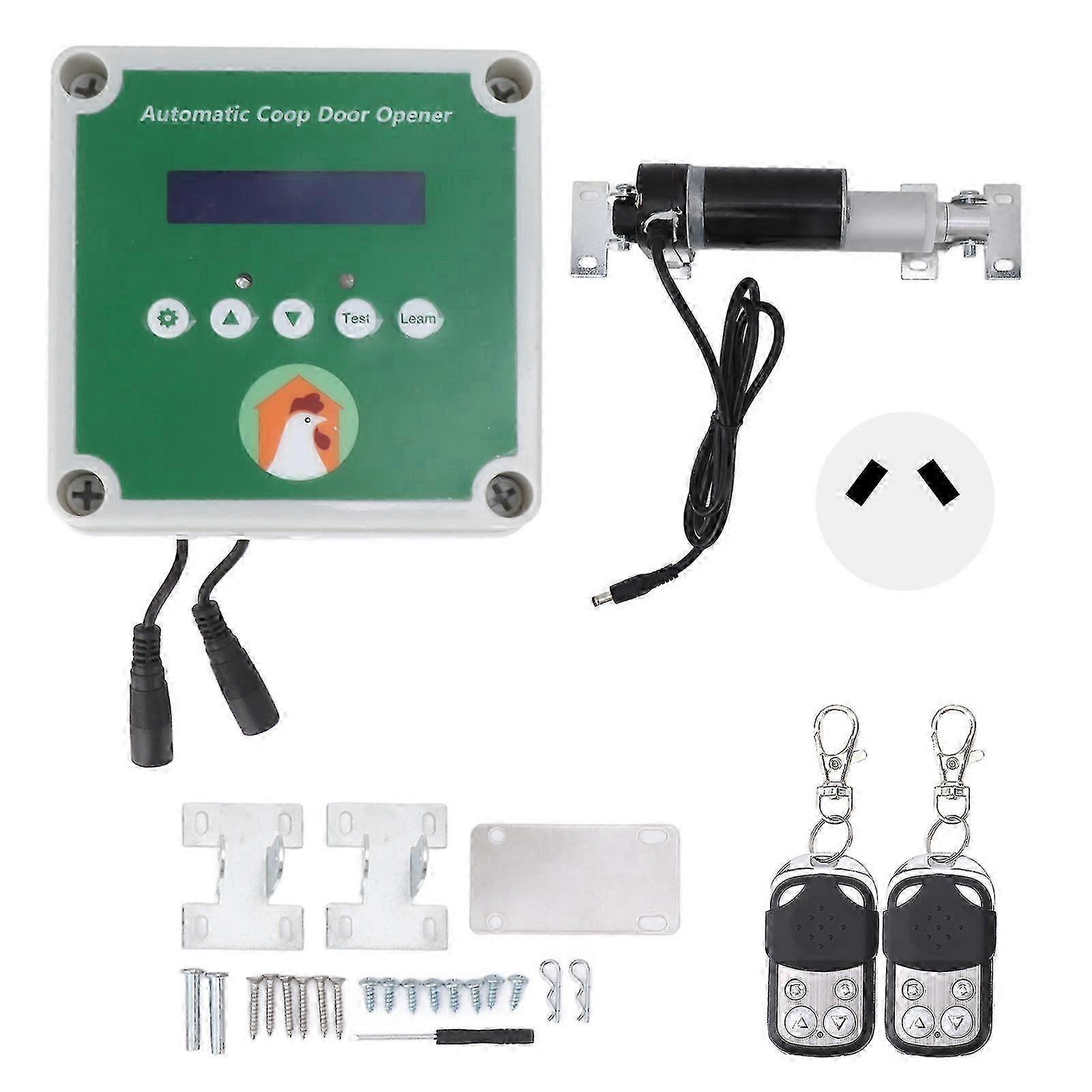 Automatic Chicken Coop Opener Linear Actuators Electric Poultry House Door Motor Kit With Light Sensor Remote Control 100v To 240v Uk Plug