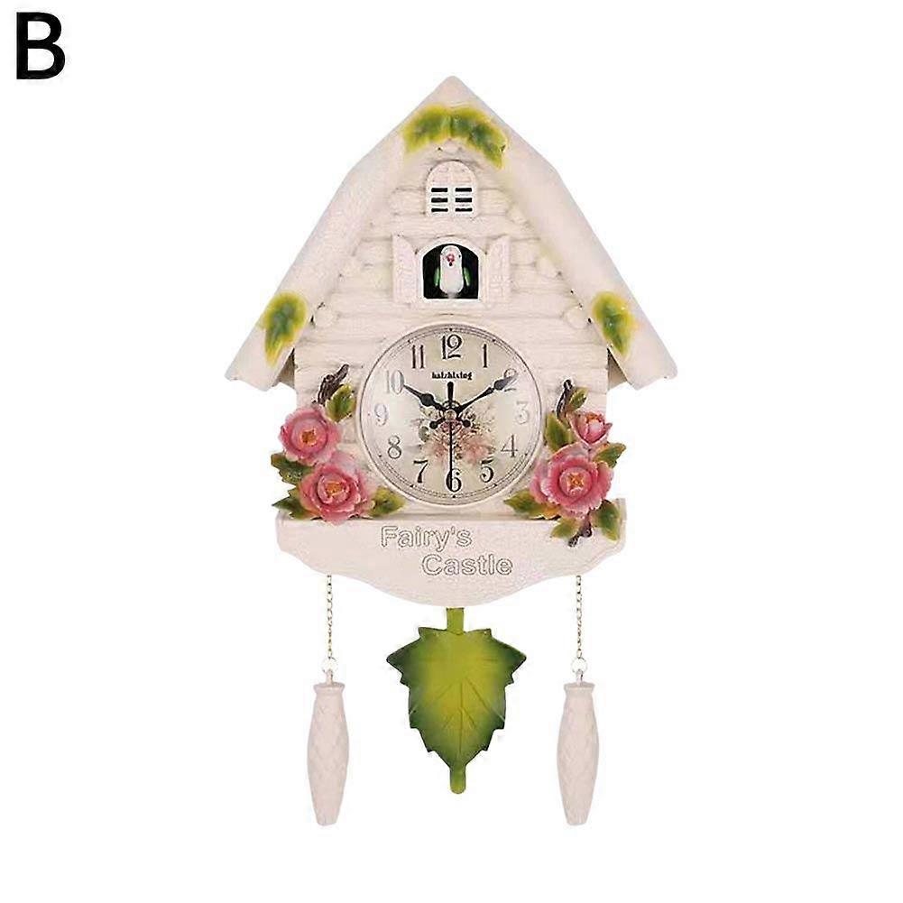 European creative cuckoo silent wall clock