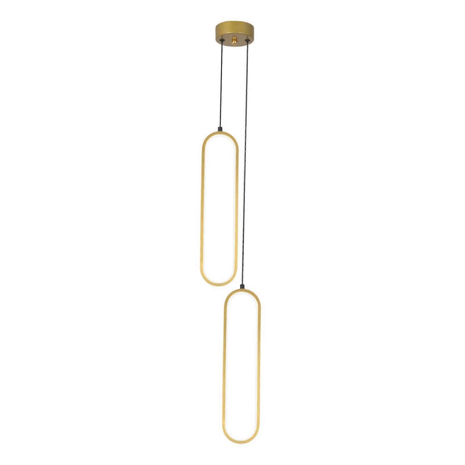 Gold Pendant Light Fixtures with 2 Lights 36W Adjustable Length Multipurpose