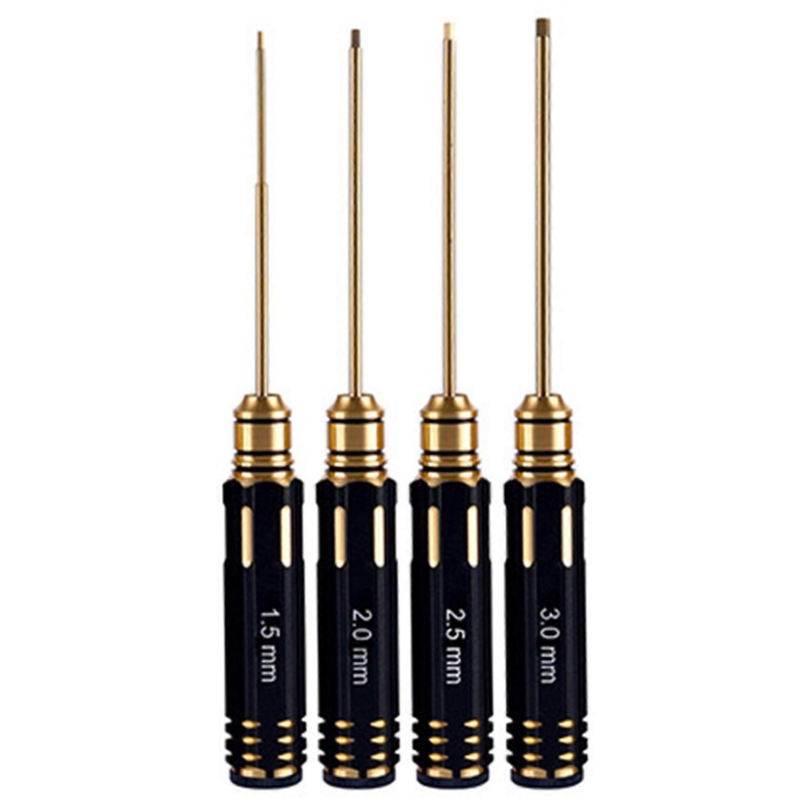 4Pcs Hex Socket Screwdriver Hexagon Head Hex Screw Driver Tool Set Professional Remote Tool For FPV Helicopter