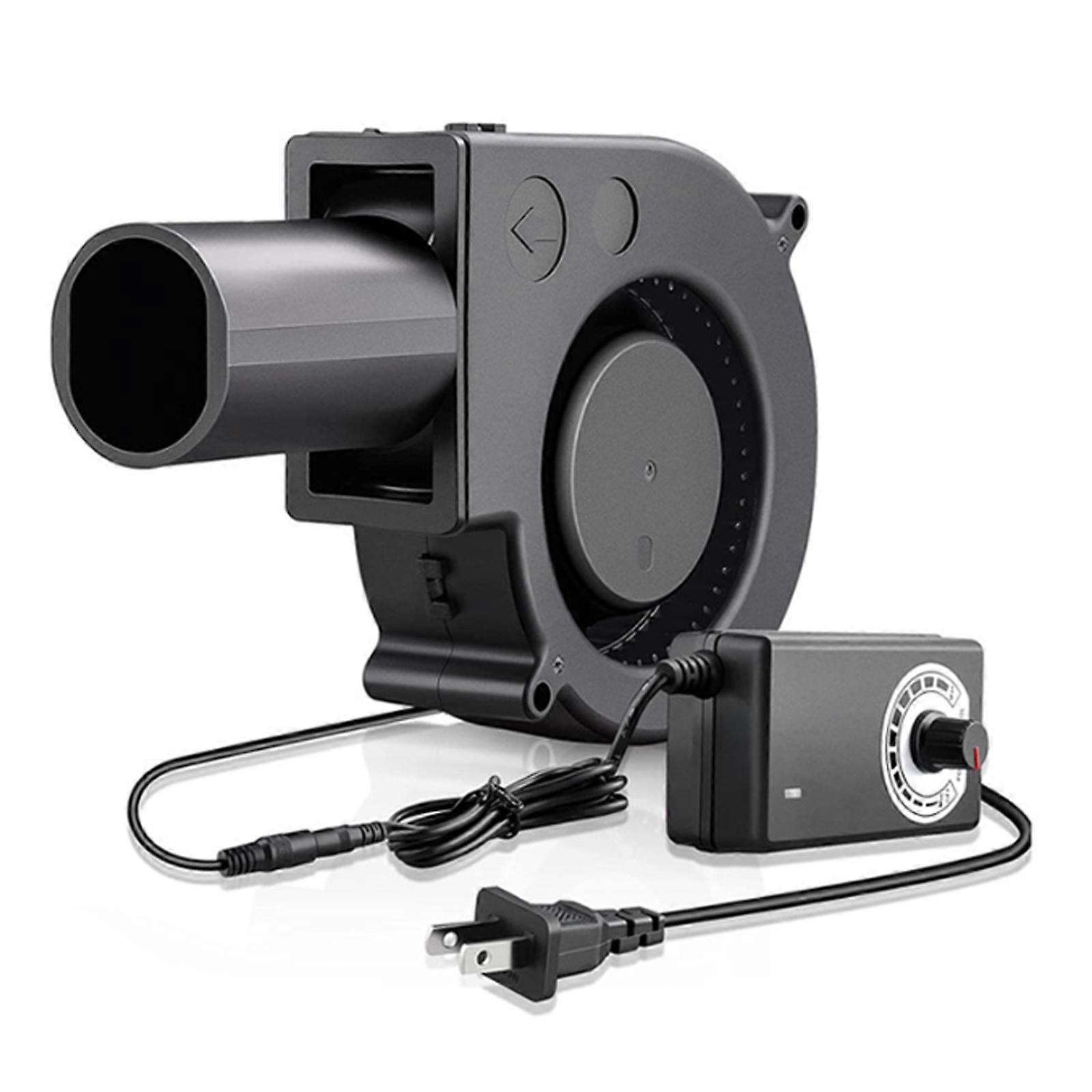 Portable 12V 2A High-volume Air Blower with Air Collecting Port Power Supply Speed Controller EU/US Plug BBQ Cooking Fan