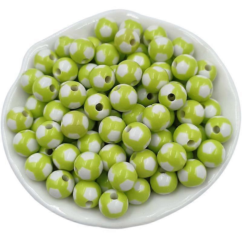 Acryl Perlen Perlen Acryl Fußball Perlen Fußball Perlen 10pcs Süßigkeiten Farbe Lose Perlen fürSchmuckherstellung Anhänger Mode Handgemachtes Material