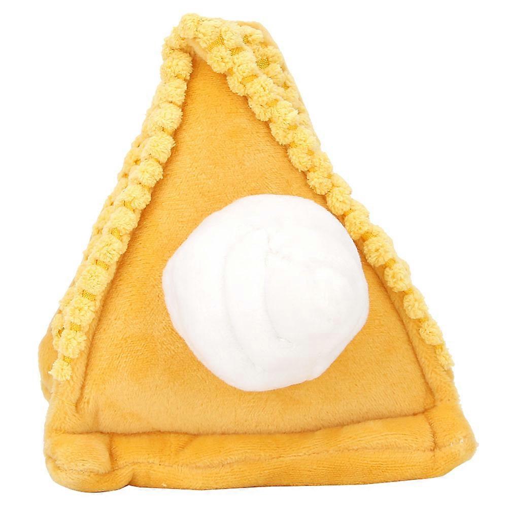 Cute Cake-Shaped Plush Dog Chewing Toy with Sound for Teeth Cleaning, Soft Material, Medium Size, Ideal for Puppies