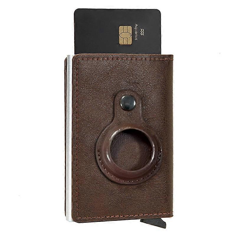 AirTag収納バッグRFIDブロッキングマイクロファイバーレザーカードホルダーメンズキャッシュカードキャリングバッグ用