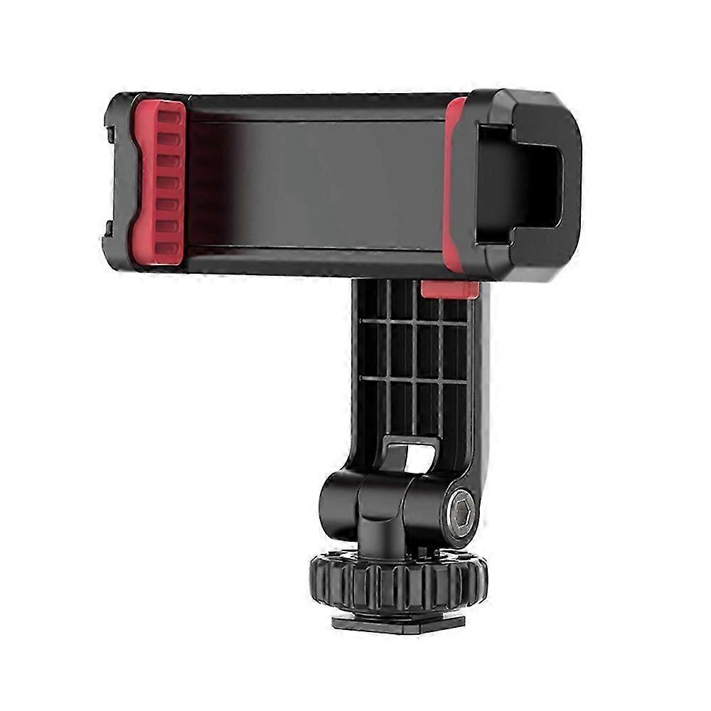 1/2Pcs Multi-functional Phone Holder Clamp Phone Tripod Mount Rotatable with Dual Cold Shoe Mounts for Smartphone Vlog
