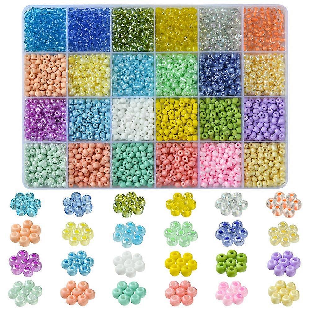 Craft Beads 288G 24 Styles Glass Seed Beads Mixed Styles